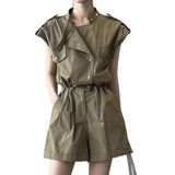 Work-Suited Jumpsuit Shorts Summer Thin Trousers Wide Leg Small One-Suit Set Fashion Jumpsuit