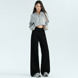 High-Waisted Narrow Version Of Broad-Legged Jeans Women's 2025 Autumn And Winter 2025 New Design Sense Loose Thin-Skinny Trousers