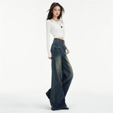 Vintage Blue High-Waisted Elastic Micro-Tipped Jeans Women 25 Years Of Autumn And Winter Burst Thin Hip-Tug Trousers