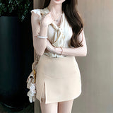 Time And Space Lovers Traveller Drifting Shirt Temperament Coat Woman's New Loose Sleeveless Shirt Design Sense