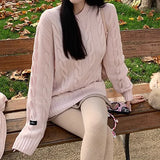 Girls Old Money Blossom Collection Loose Sweater Coat / Knitted Sweater Short Dress Set