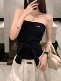 Yuanqi Miu Girl Yuan Ying The Same Miu Series Oblique Shoulder Knit Shirt Word Shoulder Side-Sclender New Top Woman