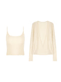 Lily Week JI To Comfort 100 Wool Series Wind Ballet Daily Feeling Knitted Top Set In Autumn