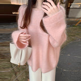 You/Focus-Losing Flower Yarn Baby Mahian AB Yarn Girl Loose Gentle Lazy Sweater