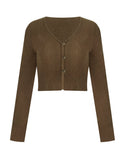 Love The Island Soft Glutinous Horse Hair Showing Thin Proportions Short V Collar Cardigan Outside The Sunscreen Cardigan Women Thin Spring