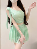 2026 New Women's Skirts And Shoulders Design Pure Sexy Set Beach Hot Spring Holiday Swimsuit Girl