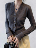 French Gentle Temperament High-Level Sense Apricot Top Woman 2026 Spring Hair Design Inside The Bottom Shirt Can Be Worn