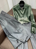 40 Mme Heavy Silt Shirt Silk Silk High-End Temperament Shirt Female 1126