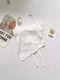 Summer Hot Girls Inside And Outside Wearing Green Seaside Wear Tops Irregular With Chest Cushions Small Sling Vest Woman