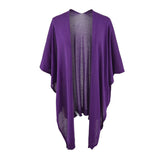 Old Money Style Pure Ice Silk Shawl Knitted Cardigan Women Autumn New Irregular Thin Cloak Hood Tops