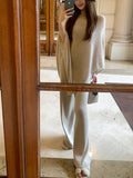 Slow Tone Paris Quiet Luxury Old Money High Sense Of Wool Irregular Cloak Shawl Coat Women's Pants