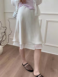 2026 Acetic Acid-Singeniced Skirt Half-Dress Girl Spring And Summer High Sense High Waist Thin Small Man A Word Bag Hip Skirt Fishtail