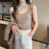 Sling 2026 Summer New Short-Term Slimming Ice Silk Knitted Vest Women Sleeveless Top