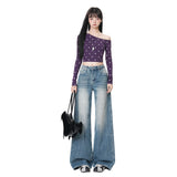 2026 New | Vintage | Pressing And Folding Process | Low-Rise Loose Broad-Legged Jeans
