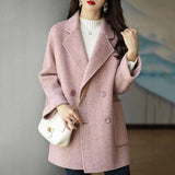 Thousand Birds Autumn And Winter New Fashion Characters Loose Thin And Thin Small Hairy Hairy Long Coat Woman