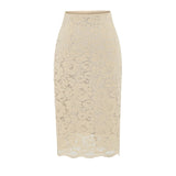 French Retro Lace Skirt Women's Summer New High-Rise Slimming Temperament Half-Dressed Skirt