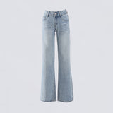 YC& Vintage Low-Rise Hottie Loose Broad-Legged Trousers Spring And Summer Straight Jeans Women & Trousers Lengthened
