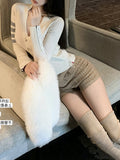 [First Love] High Quality Knitted Cardigan V Collar Gentle Wind Gentle Thin