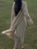 Things And Soft Long Knit Coat / All-In-One Skirt