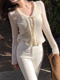 Soft Scented Lace Shirt 30 Alpaco Hair 30 Wool-Blend Lace Lace Small Open Shirt