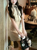 [Lizi Gold] Ruth The Same ~ Big Family Yay Lady Lace Tinger Waist Dress