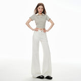 New Black Technology Fabric Summer Thin Small Horn Jeans Women Loose Straight Barrel Hanging Ice Feeling