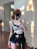 2135,894 # Summer Cash Two Sets Of Perspective Tiansi Vest Repair Inside The Cross-Wrapped Chest Sexy