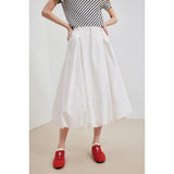Elegant Half-Dressed Women 2025 Summer New Design Sense High-Rise Simple Thin Floral Skirt