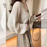 You Half-Summer Cardigan Tiansi Flax Hollow Weaving Method ~ Design Sense Of Small Group Long Sleeves Outside Shawl Shawl Shawl