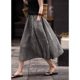 Âý-Tide Paris Bubble Crepe Muscle Moisten Cotton Loose Lantern Skirt Elastic Waist Half Skirt Boa Boa Boaster 25 Years