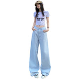 Fashion Age Reduction | Classic Multi-Colored | Trousers | Length | Loose Straight Broad-Legged Jeans