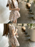 Charming Back Killing Man Wonderful Curve Lace Floral Skirt Sweet Temperament Sling Skirt Commuting High Waist