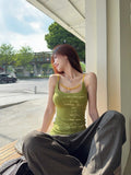 946# Summer New Sweet Lettering Necklace Removable Sling Vest With Brat