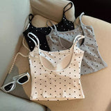 1053# Human Cotton Pure Sweet Hottie Sexy Bare Back To Thin Sling Vest Woman With Chest Pad Yoga Suit Hundred