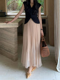 High-Quality 2026 Spring New Sleuish Loose Waist Pressure Ruffle Organ Ruffle Dress Fairy Bountail Skirt