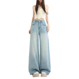 1403 Light Blue Sky Wide-Legged Jeans Women 2026 Summer Thin Tall Lyselle Ice Straight Trousers