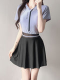 Swimsuit Fashion Sports Increase Students Breast Cover Thin Swimsuit Conservative Bubble Hot Spring Skirt Swimsuit