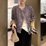 Twilight Mountain Floating Scene | New Chinese Style To Improve The Old Money Retro Wreet Jacket