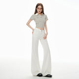 New Black Technology Fabric Summer Thin Small Horn Jeans Women Loose Straight Barrel Hanging Ice Feeling