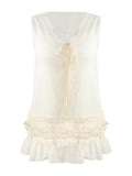 Buffali Dream Two-Color Lace Dress Women's Summer V-Neck Sleeveless Vest Skirt Skirt