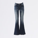 YC& Low-Rise Flares Elastic Spring And Summer Jeans Women & Trousers Length Summer Thin High Lengthened Version