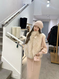 2025 Autumn And Winter New Imitation Fox Fur Fur Vest Fur Skin Soft Light Luxury Small Man Showing High Pick