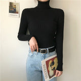 High-Necked Sweater Women 2025 Autumn And Winter Yangqi Inside A Knitted Bottom Shirt Long-Sleeved Cover Solid Color Top Women's Clothing