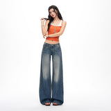 26 Years Of Spring And Summer New Retro Washing Process Low-Rise Thin Micro-Skinny Jeans Jeans Woman