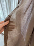 CHAO-Level Recommendation!Old Money Style High-End Tobacco Stinging Shirt Women 2025 Summer Loose Sunscreen Top