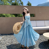 Yunnan Tourism Two Sets Of Holiday Style Brat Small Sling Wearing A Half-Dress Unique Beautiful Summer Suit