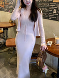 Polaberry Pampering French Knitted Sling Suit Women's Spring And Summer Temperament Dress Open Shirt