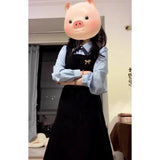 Micro-Fat Style Thousands Of Kinds Of Skirts And Fake Two College Style Long-Sleeved Dress Dress Women In Early Autumn 2025 New Teaching Surface
