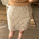 Lace Heavy Industry Nail Bag Hip High Waist Half Skirt Short