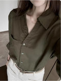 French V-Neck Loose Feeling Long-Sleeved Sunscreen Shirt Women 2026 New Spring And Summer Loose Leisure Lazy Coat Top